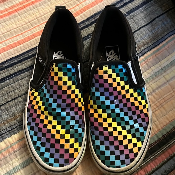 Little Girls Size 3 Vans multi colored - Picture 1 of 6